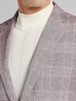 Sport Coats|Sport Coats-Awearness Kenneth Cole Modern Fit Plaid Sport Coat Rose Plaid