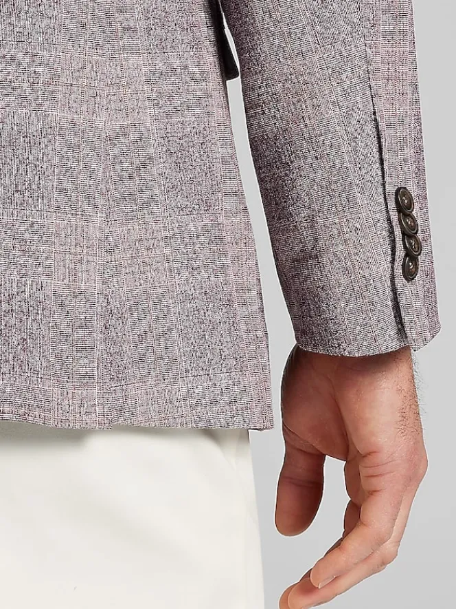 Sport Coats|Sport Coats-Awearness Kenneth Cole Modern Fit Plaid Sport Coat Rose Plaid