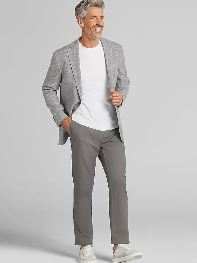 Big & Tall Sport Coats|Casual Shop-Awearness Kenneth Cole Modern Fit Plaid Sport Coat Light Blue Plaid