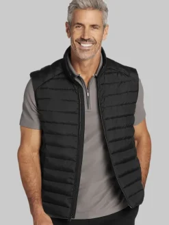 Outerwear-Awearness Kenneth Cole Modern Fit Puffer Vest Black