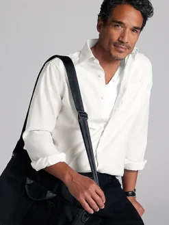 White Dress Shirts|Dress Shirts-Pronto Uomo Modern Fit Queens Oxford Dress Shirt Black