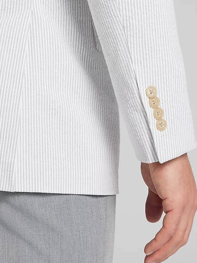 Sport Coats|Sport Coats-JOE Joseph Abboud Modern Fit Seersucker Sport Coat Blue/White