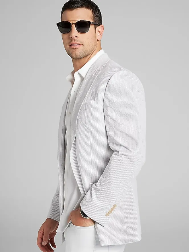 Sport Coats|Sport Coats-JOE Joseph Abboud Modern Fit Seersucker Sport Coat Blue/White