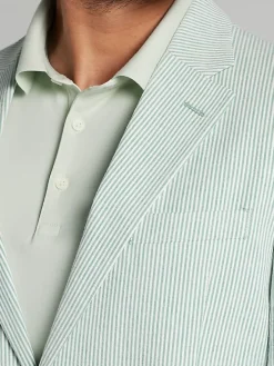 Sport Coats|Sport Coats-Nautica Modern Fit Seersucker Sport Coat Green Seersucker