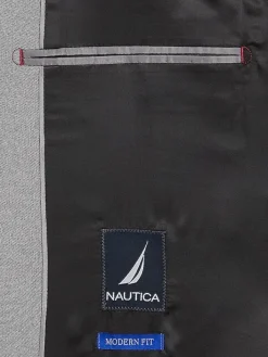 2-piece Suits-Nautica Modern Fit Suit Lt Gray Sharkskin