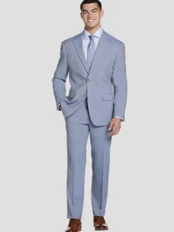 3-piece Suits|Suit Separates-Pronto Uomo Modern Fit Suit Jacket Blue Tic