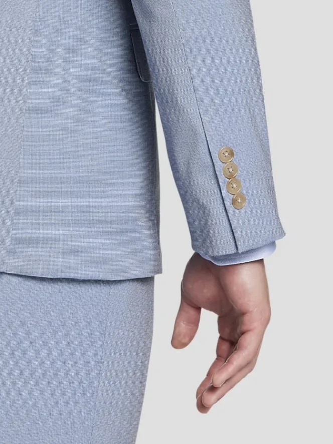 3-piece Suits|Suit Separates-Pronto Uomo Modern Fit Suit Jacket Blue Tic