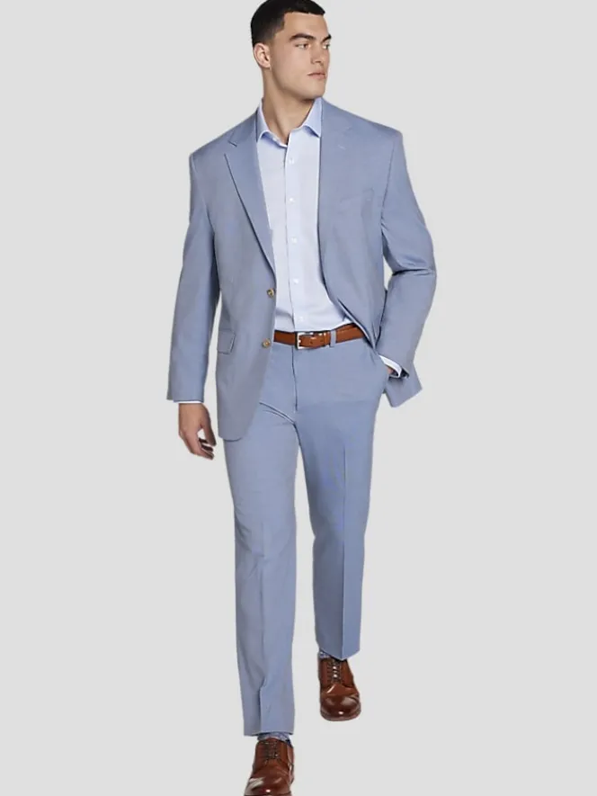 3-piece Suits|Suit Separates-Pronto Uomo Modern Fit Suit Jacket Blue Tic