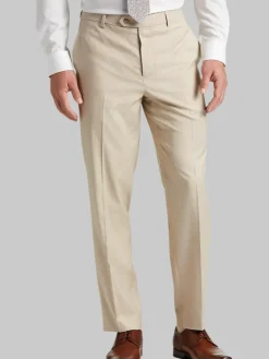 Big & Tall Pants|Big & Tall Suits-Pronto Uomo Modern Fit Suit Pants Tan Sharkskin