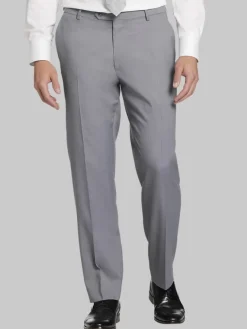 Big & Tall Pants|Big & Tall Suits-Pronto Uomo Modern Fit Suit Pants Black Solid