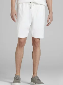 Shorts|Shorts-Joseph Abboud Modern Fit Terry Shorts White