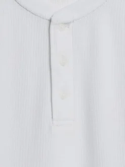 T-shirts-Joseph Abboud Modern Fit Textured Henley Lt Blue