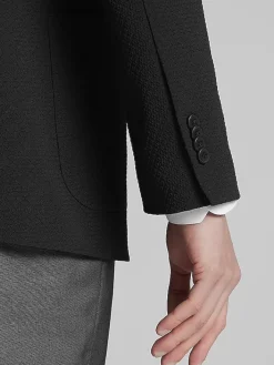 Sport Coats|Sport Coats-Awearness Kenneth Cole Modern Fit Textured Sport Coat Black Texture