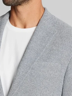 Sport Coats|Sport Coats-Joseph Abboud Modern Fit Tic Knit Sport Coat Blue Tic