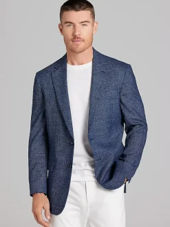 Sport Coats|Sport Coats-Awearness Kenneth Cole Modern Fit Tic Sport Coat Blue Tic