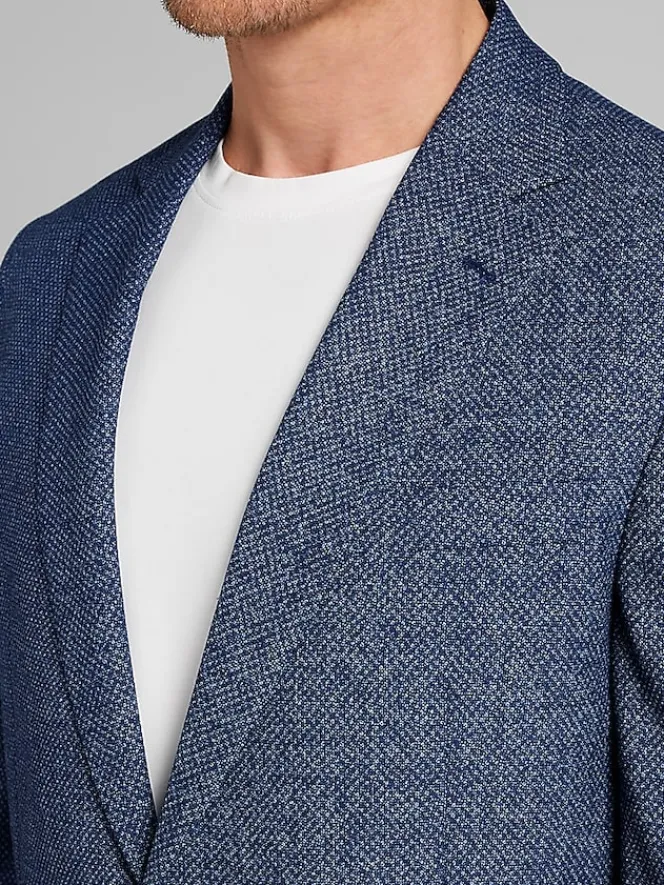 Sport Coats|Sport Coats-Awearness Kenneth Cole Modern Fit Tic Sport Coat Blue Tic