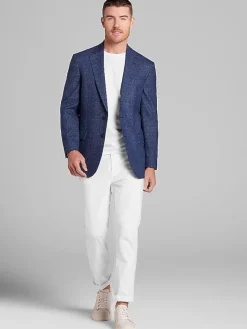 Sport Coats|Sport Coats-Awearness Kenneth Cole Modern Fit Tic Sport Coat Blue Tic