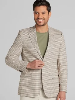 Sport Coats|Sport Coats-Nautica Modern Fit Tweed Sport Coat Tan Check