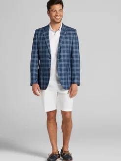 Sport Coats|Sport Coats-Nautica Modern Fit Tweed Sport Coat Gray Plaid