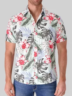 Button Up Shirts|Casual Shirts-Report Collection Modern Fit 4-Way Stretch Button Up Shirt Light Blue