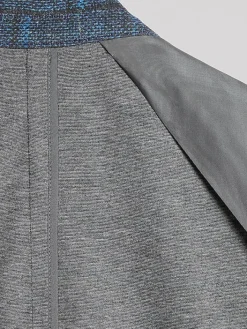 Sport Coats|Sport Coats-Joseph Abboud Modern Fit Windowpane Knit Sport Coat Navy Windowpane