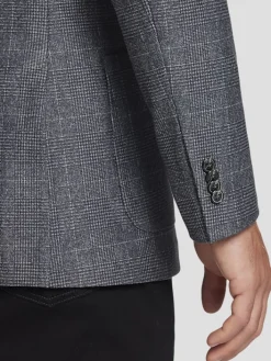 Sport Coats|Sport Coats-Joseph Abboud Modern Fit Windowpane Plaid Sport Coat Grey Plaid
