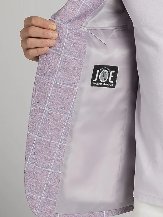 Big & Tall Sport Coats|Sport Coats-JOE Joseph Abboud Modern Fit Windowpane Sport Coat Rose Windowpane