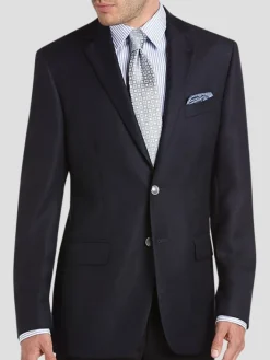Blazers|Sport Coats-Joseph Abboud Modern Fit  Wool Blazer Black