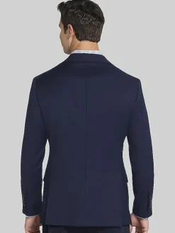 Sport Coats|Sport Coats-Pronto Uomo Platinum Modern Fit Wool Blend Blazer Black Solid