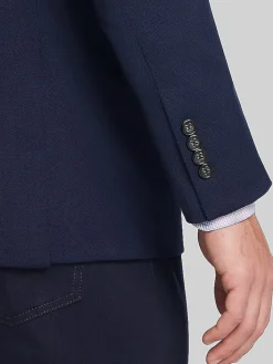 Sport Coats|Sport Coats-Pronto Uomo Platinum Modern Fit Wool Blend Blazer Black Solid