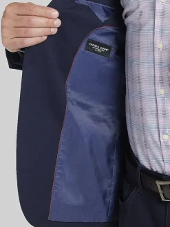 Sport Coats|Sport Coats-Pronto Uomo Platinum Modern Fit Wool Blend Blazer Black Solid