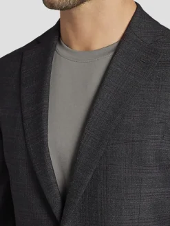 Sport Coats|Sport Coats-Awearness Kenneth Cole Modern Fit Wool Blend Sport Coat Grey/Plum Plaid