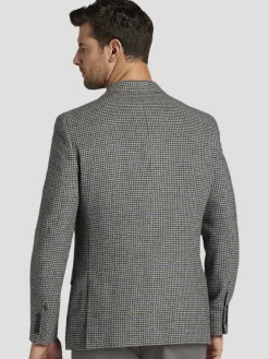 Sport Coats|Sport Coats-Nautica Modern Fit Wool Blend Sport Coat Grey Blue Check