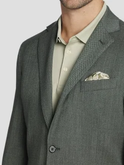 Sport Coats|Sport Coats-Joseph Abboud Modern Fit Wool Blend Sport Coat Green Tic