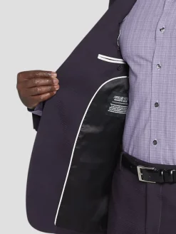 3-piece Suits|Suit Separates-Awearness Kenneth Cole Modern Fit Wool Blend Suit Jacket Plum