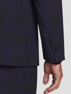 Suit Separates|3-piece Suits-Awearness Kenneth Cole Modern Fit Wool Blend Suit Jacket Blue Plaid