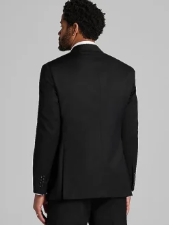 Suit Separates|3-piece Suits-Pronto Uomo Platinum Modern Fit Wool Blend Suit Jacket Black