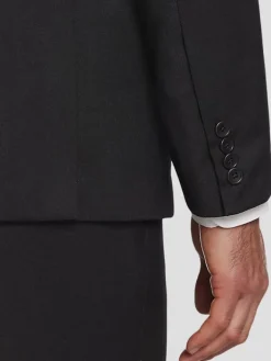 Suit Separates|3-piece Suits-Pronto Uomo Platinum Modern Fit Wool Blend Suit Jacket Black