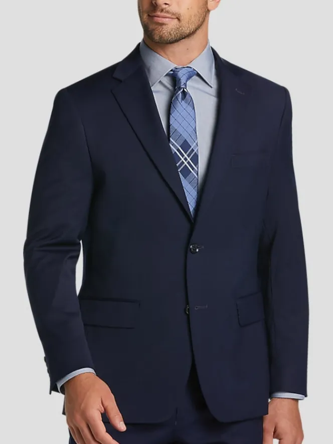 3-piece Suits|Suit Separates-Tommy Hilfiger Modern Fit Wool Blend Suit Jacket Black