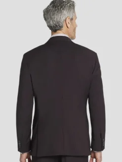 3-piece Suits|Suit Separates-Awearness Kenneth Cole Modern Fit Wool Blend Suit Jacket Burgundy Tic