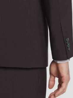 3-piece Suits|Suit Separates-Awearness Kenneth Cole Modern Fit Wool Blend Suit Jacket Burgundy Tic