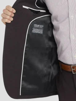 3-piece Suits|Suit Separates-Awearness Kenneth Cole Modern Fit Wool Blend Suit Jacket Burgundy Tic