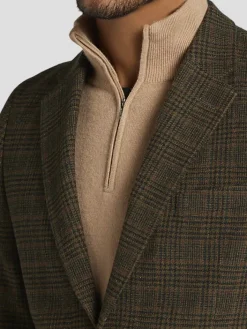 Sport Coats|Sport Coats-Nautica Modern Fit Wool Blend Tweed Sport Coat Olive Plaid