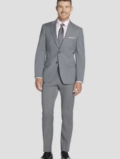 3-piece Suits|Suit Separates-Tommy Hilfiger Modern Fit Wool Blend Twill Suit Jacket Charcoal Twill