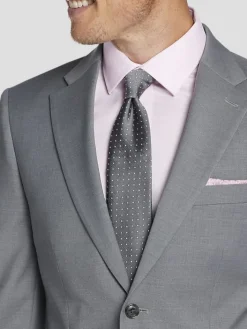 3-piece Suits|Suit Separates-Tommy Hilfiger Modern Fit Wool Blend Twill Suit Jacket Charcoal Twill