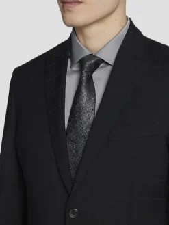 3-piece Suits|Suit Separates-Awearness Kenneth Cole Modern Fit Wool Blend Windowpane Suit Jacket Black Windowpane