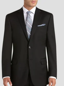 3-piece Suits|Suit Separates-Joseph Abboud Modern Fit Wool Suit Jacket Black