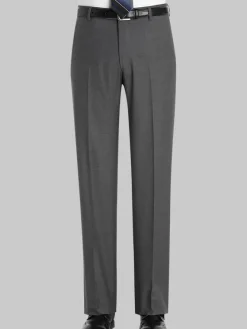 Dress Pants|3-piece Suits-Joseph Abboud Modern Fit Wool Suit Pants Black Solid