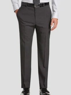 Dress Pants|3-piece Suits-Joseph Abboud Modern Fit Wool Suit Pants Blue Tic