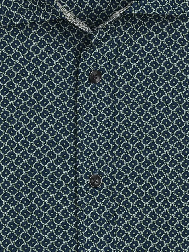 Button Up Shirts|Long Sleeve Button Up Shirts-Pronto Uomo Modern Fit Woven Casual Button Up Shirt Green